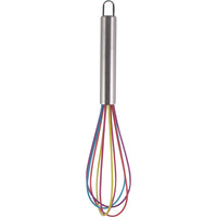25cm Multicoloued Silicone Kitchen Baking Whisk