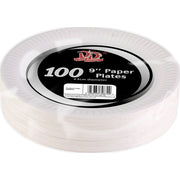 100 x 9inch Paper Plates for Parties