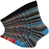 12 x Mens Cotton Blend Argyle Socks – Classic Pattern Dress Casual Socks for Men