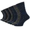 12 x Mens Cotton Blend Argyle Socks – Classic Pattern Dress Casual Socks for Men