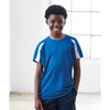 Kids Children Boy Girl Contrast Polyester Raglan Football Sport T Shirt Top