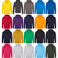 Mens AWDis Cotton Rich Double Zip Up Hooded Hoodie Top Zoodie