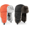 Adult Trapper Winter WarmSherpa Hat with Faux Fur Trim Quilt Lining