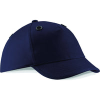 Mens Beechfield Cotton EN812 Coolmax Bump Cap Hat with Mesh Eyelets