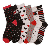 6 x Girls Cotton Rich Computer Cutie Kitty Design Pattern Socks