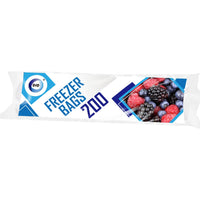 200 x Resealable Clear Freezer Bags (220mm x 320mm)