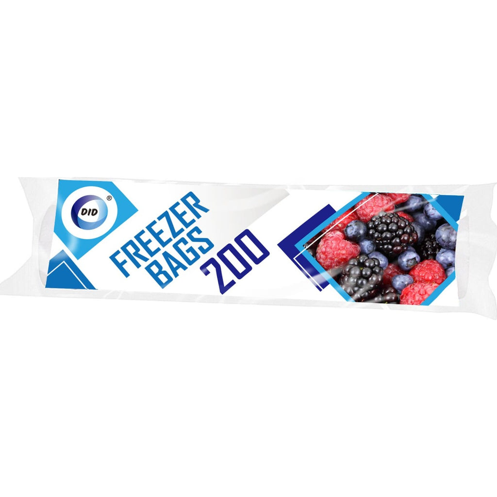 200 x Resealable Clear Freezer Bags (220mm x 320mm)