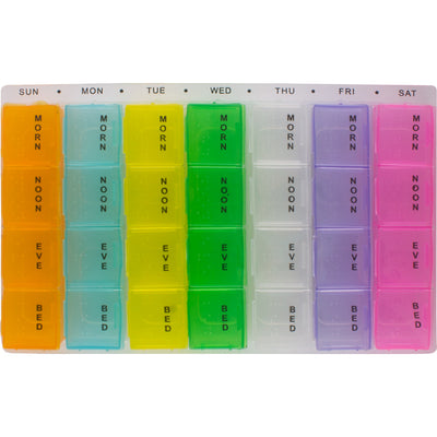 7day Coloured Tablet Pill Organiser Box