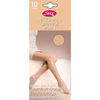 1 x Ladies Women Silky 10 Denier Natural Fresh Comfort Open Toe Tights