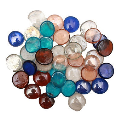 70 x Assorted Multi Colour Decorative Glass Pebble Stones Beads Vase Nuggets