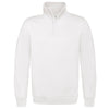 Mens B&C 1/4 Zip High Collar Cotton Rich Long Set In Sleeve Sweatshirt