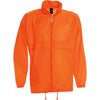 Mens B&C Sirocco Showerproof Coloured Wind Breaker Zip Jacket Fold Away