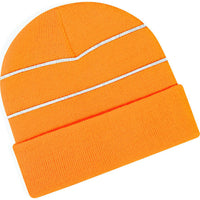 Adult Fluorescent Enhanced High Viz Neon Bright Knitted Thermal Beanie Hat