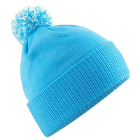 Mens Beechfield Thermal Winter Warm Snowstar Beanie Hat with Pom Bobble
