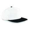 Original Beechfield Retro Two Colour Twill Flat Peak Snap Back Baseball Cap Hat