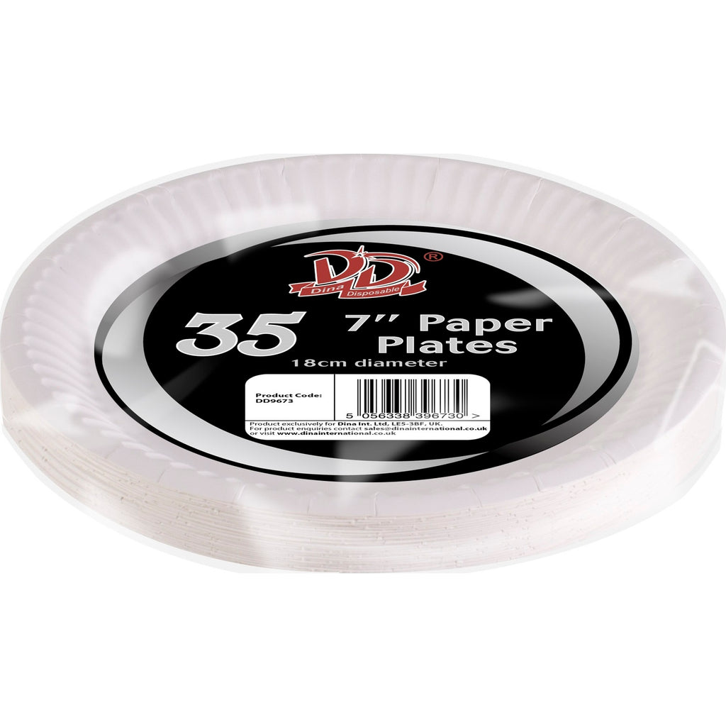 35 x 7inch Paper Plates for Parties