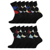 12 x Mens Cotton Blend Argyle Design Socks