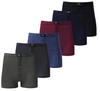 6 x BRITWEAR® Mens Button Fly Jersey Boxer Shorts Natural Cotton Rich Boxers Underwear