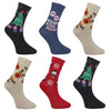 6 x Ladies Women Christmas Xmas Festive Novelty Socks