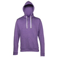 Mens AWDis Light Weight Heather Hoodie Hooded Top with Flat Contract Draw String
