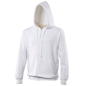 Mens AWDis Cotton Rich Double Zip Up Hooded Hoodie Top Zoodie