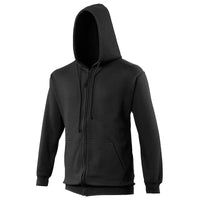 Mens AWDis Cotton Rich Double Zip Up Hooded Hoodie Top Zoodie