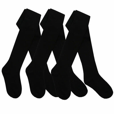 3 x Girls Tights for School Cotton Rich