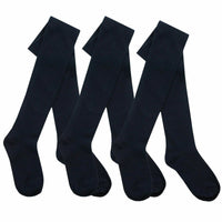 3 x Girls Tights for School Cotton Rich