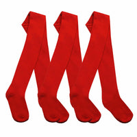 3 x Girls Tights for School Cotton Rich