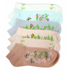 6 x Ladies Women Flower Floral Design Bamboo Trainer Socks