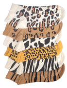 6 x Ladies Women Animal Design Bamboo Trainer Socks
