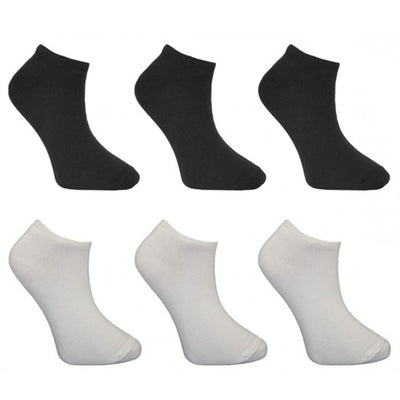 6 x Children Kids Bamboo Trainer Socks