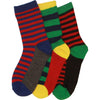3 x Boys Cotton Rich Computer Stripey Design Pattern Socks