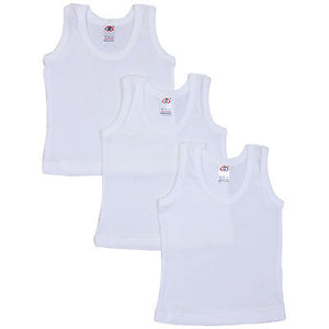 3 x Vests for Boy Kid Children Plain 100% Cotton Sleeveless Tank Top Underwear