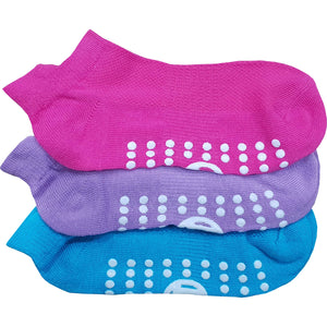 x Kids Trainer Grip Socks Gripper Non Skid Slip for Girls Britwear