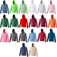 Ladies Women Plain AWDis Cotton Rich Hoodie Hooded Sweatshirt Top (size S-5XL)