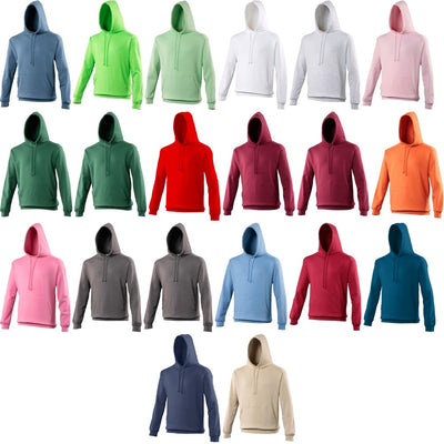 Ladies Women Plain AWDis Cotton Rich Hoodie Hooded Sweatshirt Top (size S-5XL)