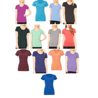 Ladies Women Bella Canvas Tri-Blend Crew Neck T Shirt Short Sleeve Top