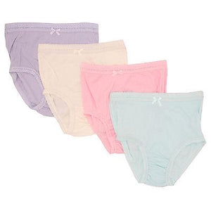 6 x Ladies 100% Cotton Ribbed Full Pastel Summer Colour Briefs Underwear Mama
