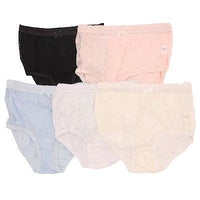 6 x Ladies Women Lace Net Mesh Front Full Briefs Pastel Underwear Lingerie Mama