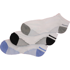 6 x Mens Designer Style Cotton Rich Trainer Liner / Ankle Socks