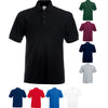 Mens Fruit of the Loom Heavy Weight Polyester Rich Polo Neck Collar Shirt Top