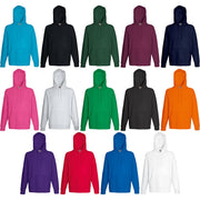 Mens Fruit of the Loom Light Weight Cotton Rich Hoodie Hooded Sweat Top