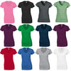Ladies Women Gildan Softstyle Plain Cotton V Neck Short Sleeve T Shirt Top