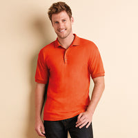 Mens Gildan DryBlend™ Jersey Knit Plain Colour Polo Neck Collar Shirt Top