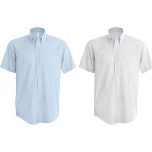 Mens Kariban Short Sleeve Easycare Cotton Rich Oxford Shirt