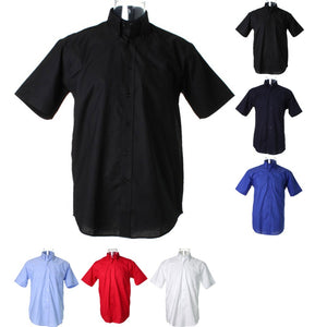 Mens Kustom Kit Workwear Oxford Colour Cotton Rich Short Sleeve Shirt