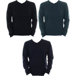 Mens Kustom Kit Arundel V Neck Long Sleeve Warm Sweater Top