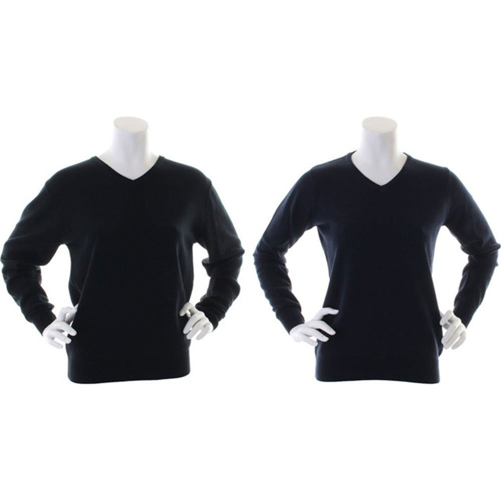 Ladies Women Kustom Kit Arundel V Neck Long Sleeve Warm Sweater Top Pullover