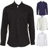 Mens Kustom Kit Contrast Premium Oxford Long Sleeve Cotton Rich Shirt